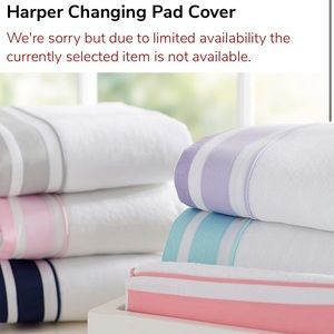 Navy Harper Stripe PBK Changing Pad Cover
